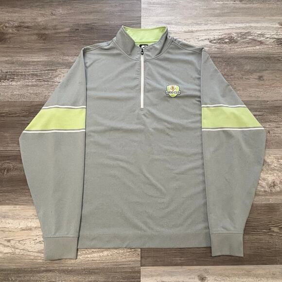 FJ Footjoy Battle of Ohio Cup MLB Light Gray Mint Green Mens XL 1/2 Zip Pullover - Picture 1 of 9